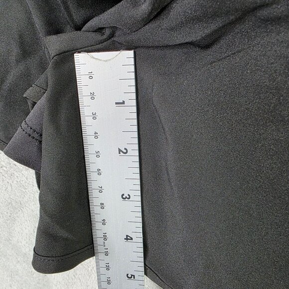 Womens Polly Park Black Track Shorts Lined Polyester Stretch 4.5" Inseam Size XL - Picture 9 of 11